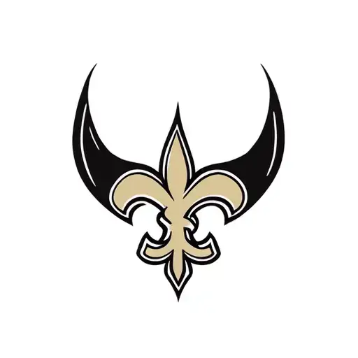New Orleans Saints Logo Incorporated With Heart