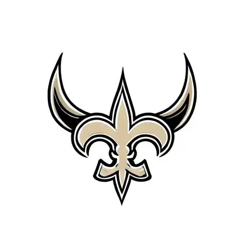 New Orleans Saints Logo Combined With Heart