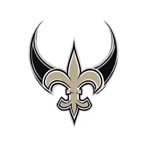 New Orleans Saints Logo With Heart Surrounded