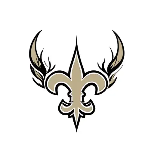New Orleans Saints Logo With Heart Surrounded