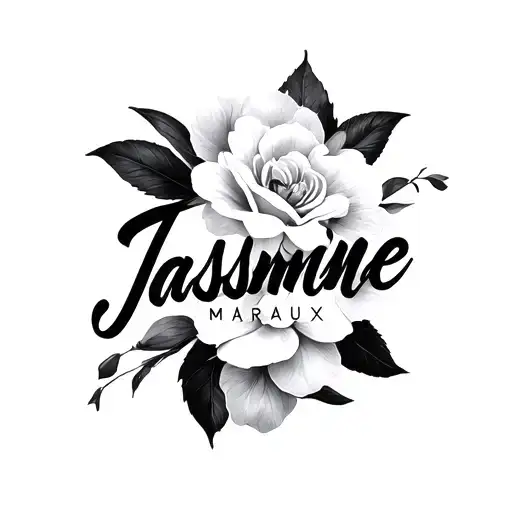Minimalist Tattoo Of Name Jasmine Margaux
