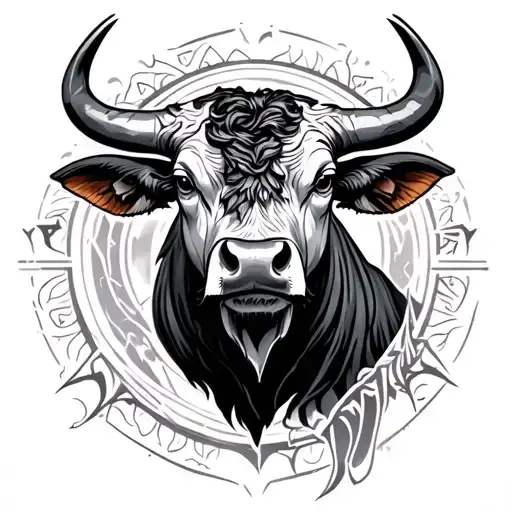 Fineline Zodiac Sign Bull
