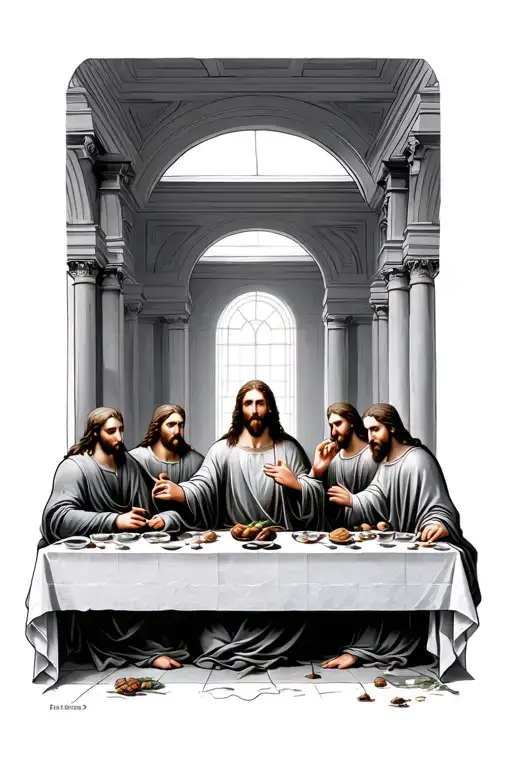 The Last Supper Scene With Jesus