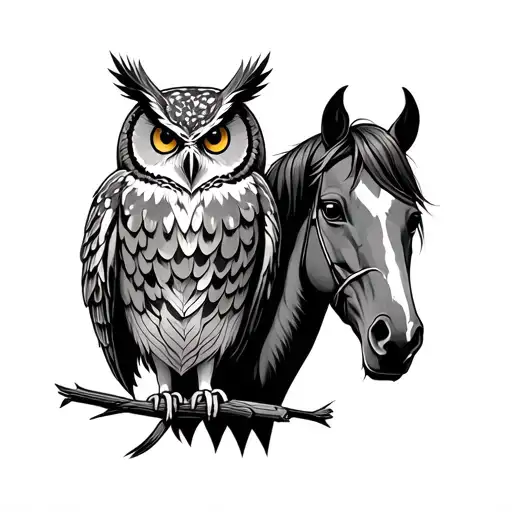 Swfc Owl And A Horse