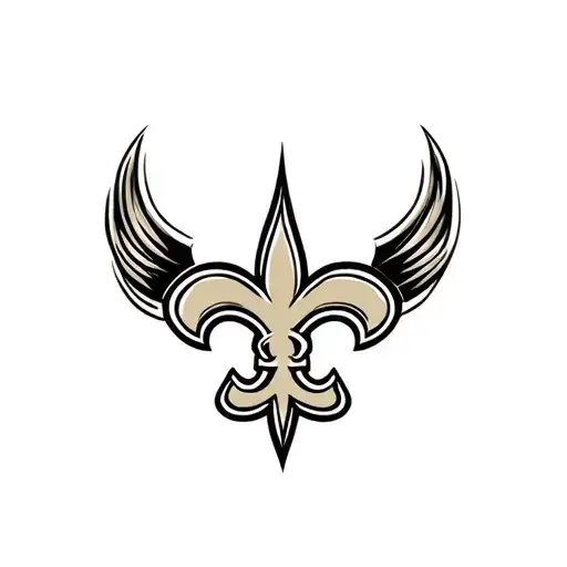 New Orleans Saints Logo Heart