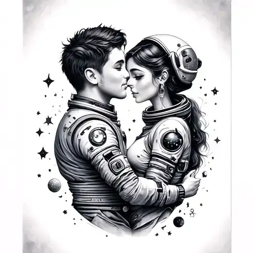 Couple Space Themed