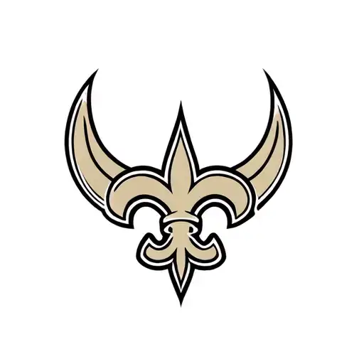 New Orleans Saints Logo Heart Made