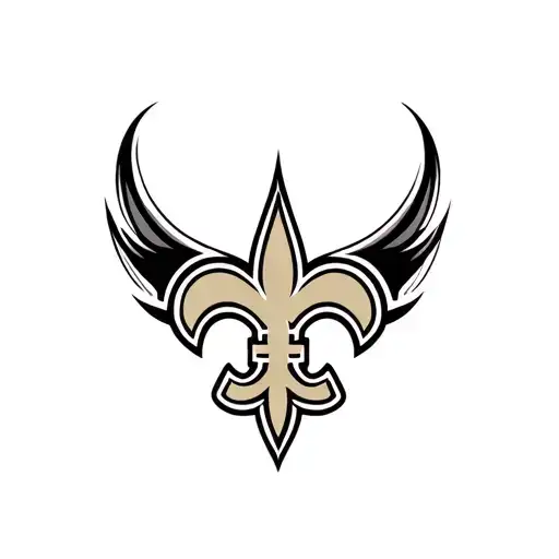 New Orleans Saints Logo Heart Made