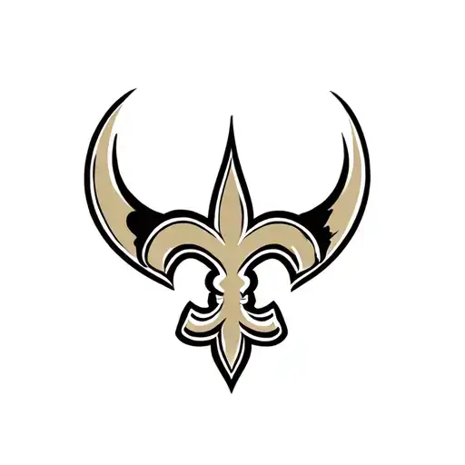 New Orleans Saints Logo Heart Made