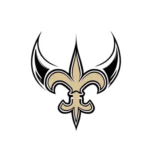 New Orleans Saints Logo Heart Made