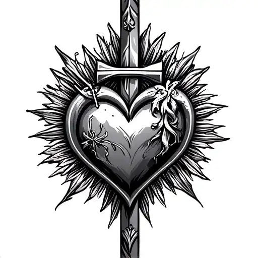 Saint Logo Combined With Heart