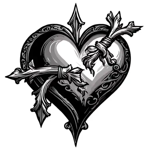 Saint Logo Combined With Heart