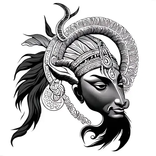 Small Tattoo Designs For Capricorn Man With Symbol Representing Lord Ayyappa And Lord Shiva