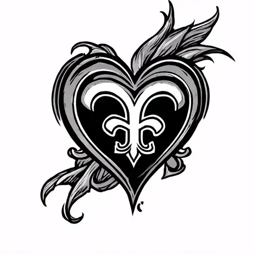 Saints Logo Combined With Heart