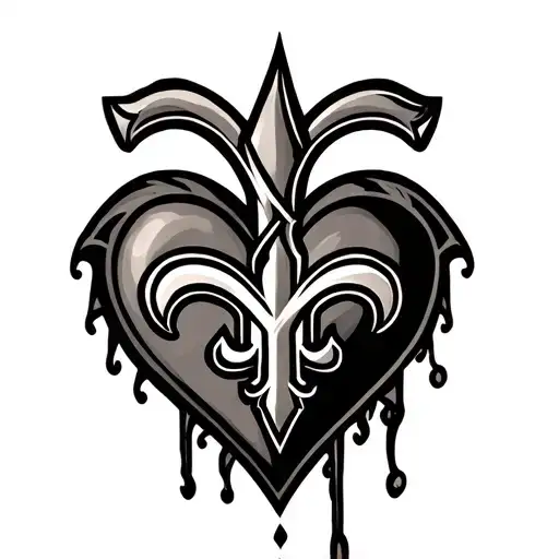 Saints Logo Combined With Heart