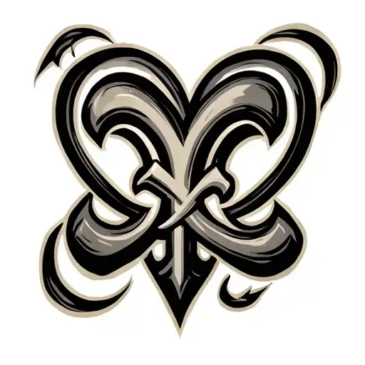 Saints Logo Combined With Heart