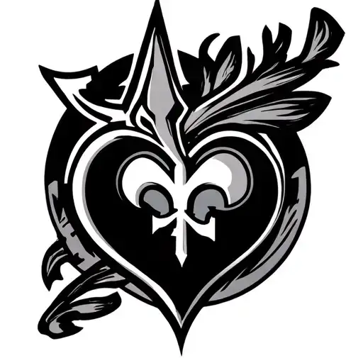 Saints Logo Combined With Heart