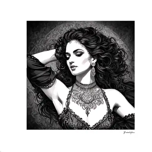 Flamenco Female Dancer Bust