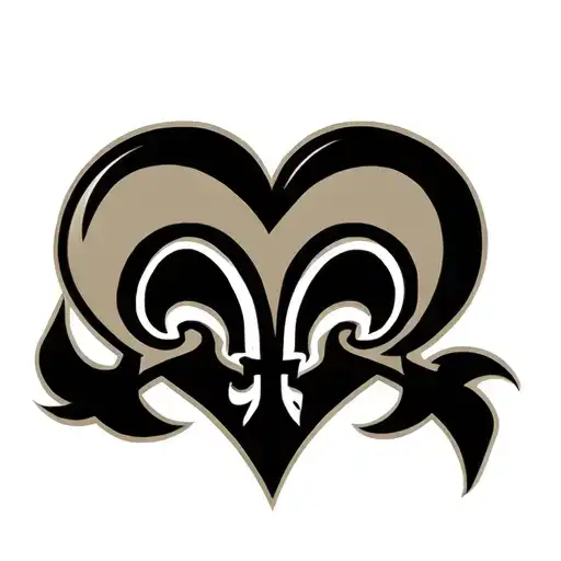 Saints Logo Combined With Heart