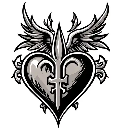 Saints Logo Combined With Heart