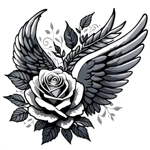 Roses And Wing Attached