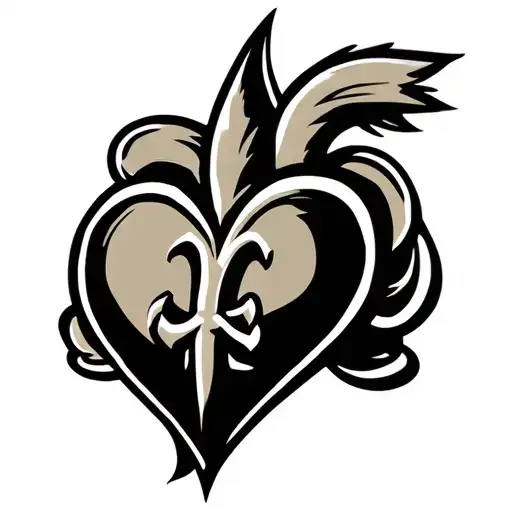 Saints Logo Combined With Heart