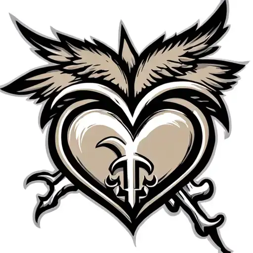 Saints Logo Combined With Heart