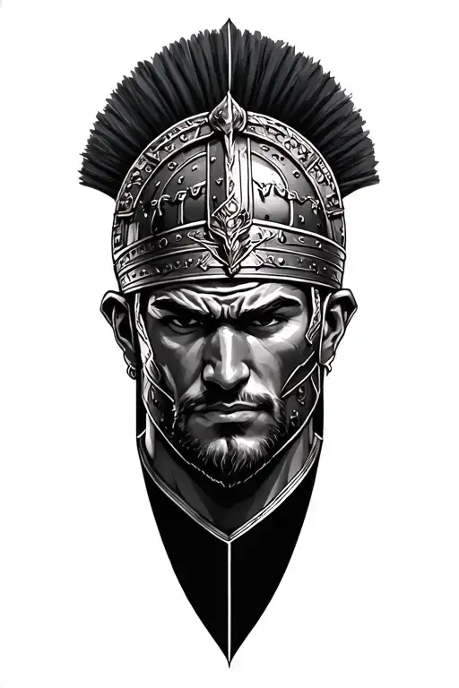 Gladiator With The Colossem Behind The Head