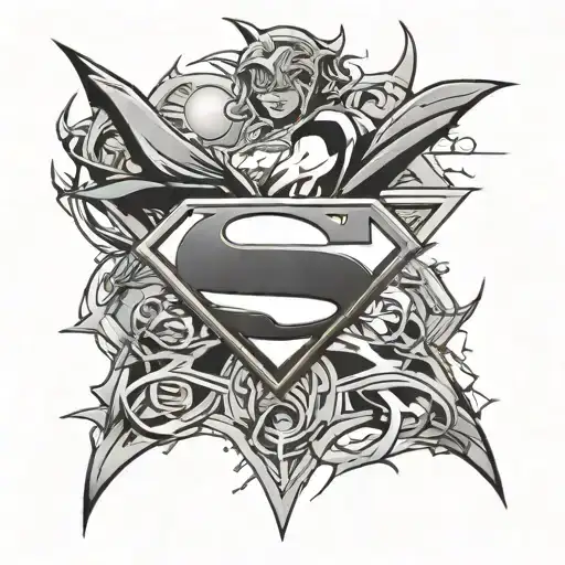 Batman Logo And Superman Mix