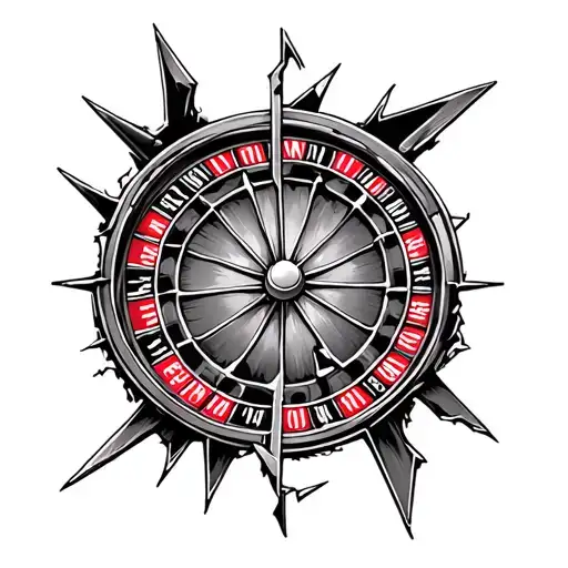 Broken Roulette Wheel Surrounded