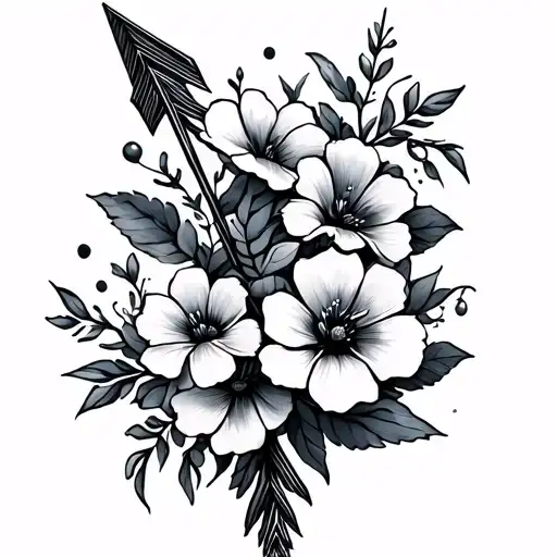 Arrow With Flowers Wrapped