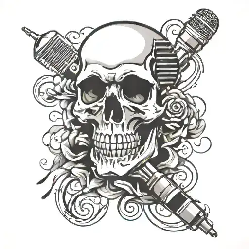 Microphone And Skull