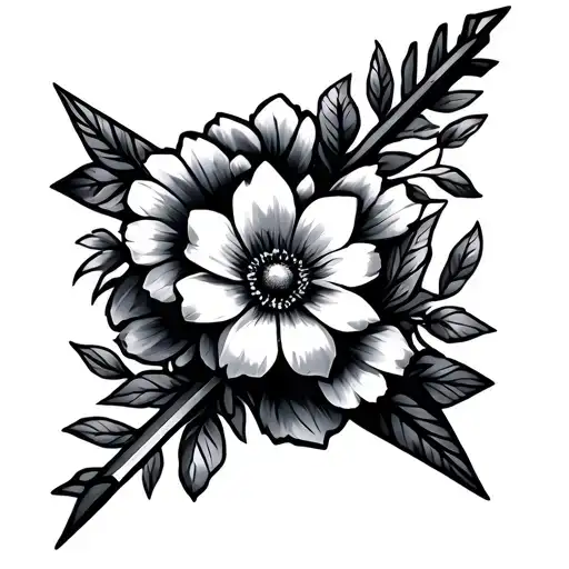 Arrow With Flowers Wrapped Round