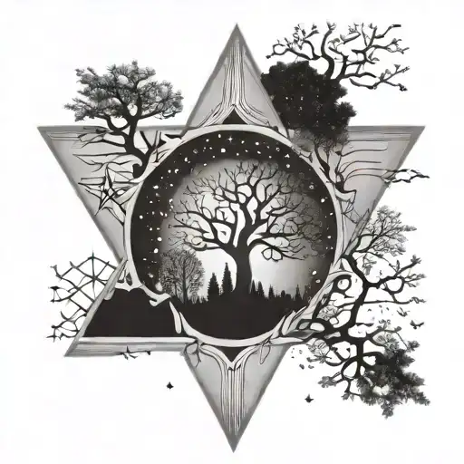 Diamonds In The Trees Pentagrams In The Night Sky