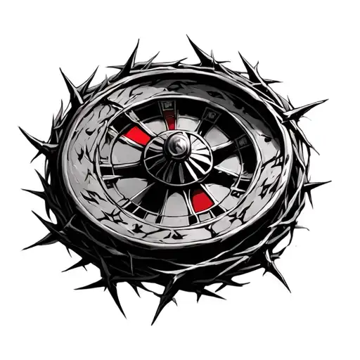 Broken Roulette Wheel Wrapped In Thorns