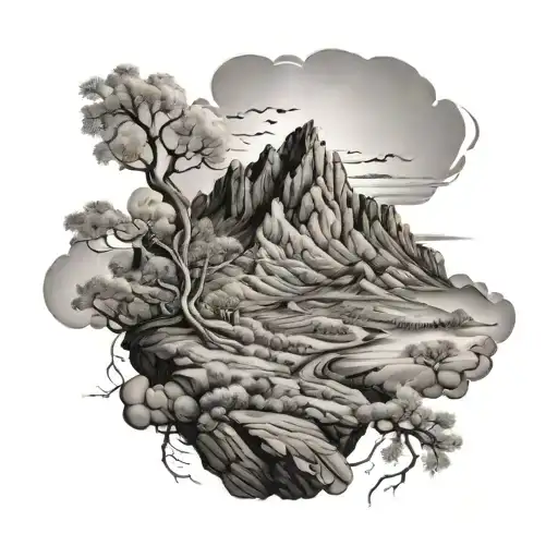 Mountain Desert Landscape Arm Sleeve