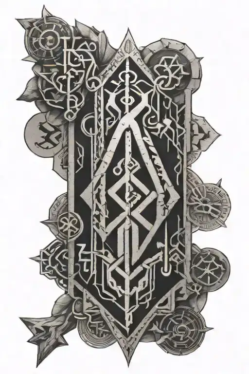 Scandinavian Style Runes Geometry