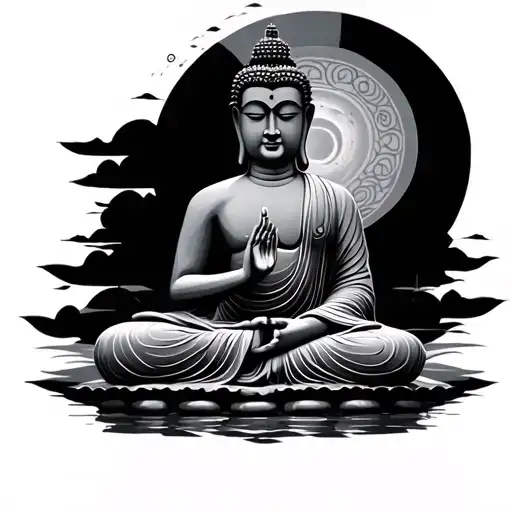 Buddha With Polytribal Design