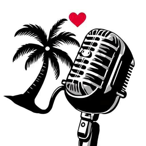 Microphone Iheart Radio Country Music Palm Trees
