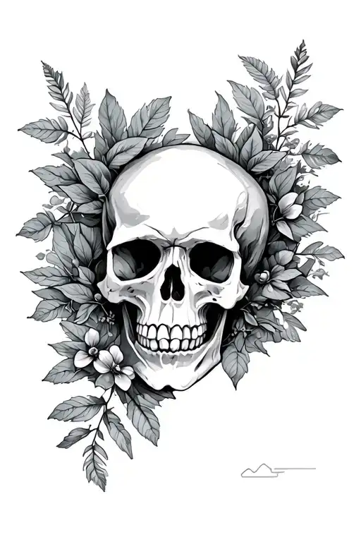 Skull Love Nature Scene