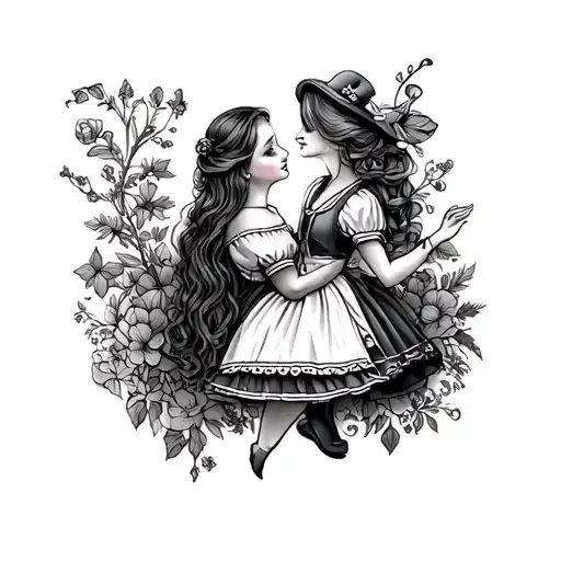 Alice And Wonderland Tramp Stamp Tattoo Whimsical