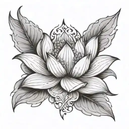 A Lotus Flower Pierced By A Sword