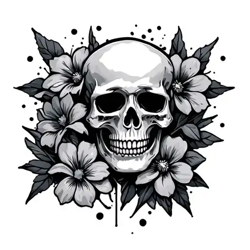 Skulls Stars Flowers