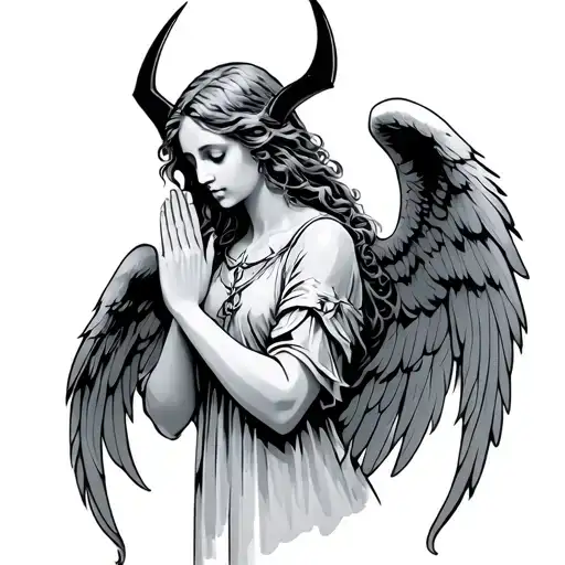 Praying Midevil Angel