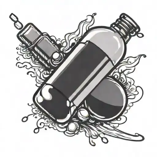 Spilled Bottle Of Pill Capsule