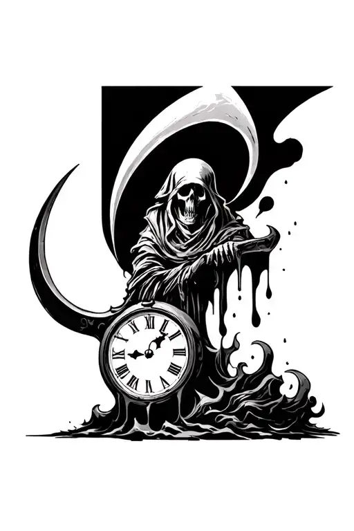 Scythe And Clock Melting
