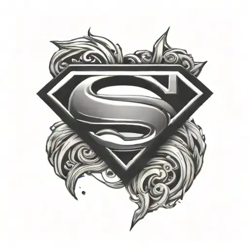 Superman Icon In Black