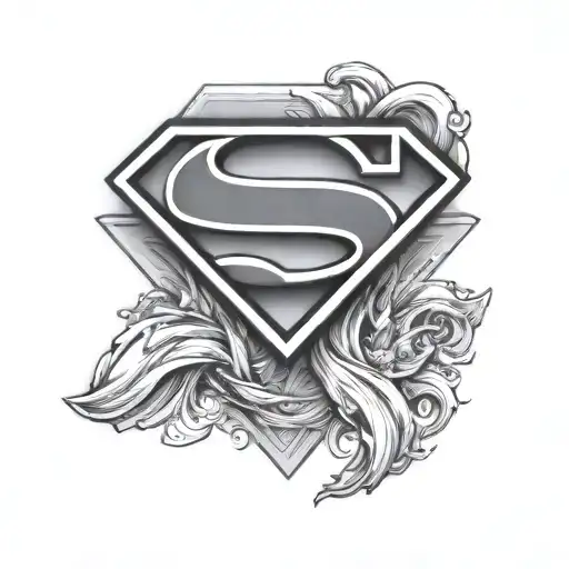 Superman Icon In Black