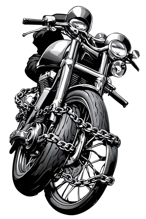 Motorcycle Chain Wrapped Around Forearm