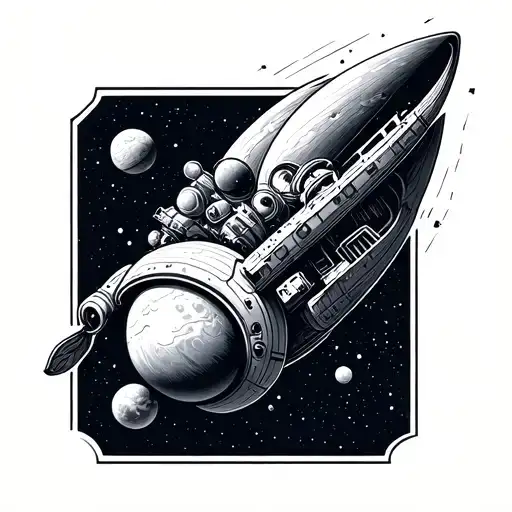 Space Themed Tattoo Design
